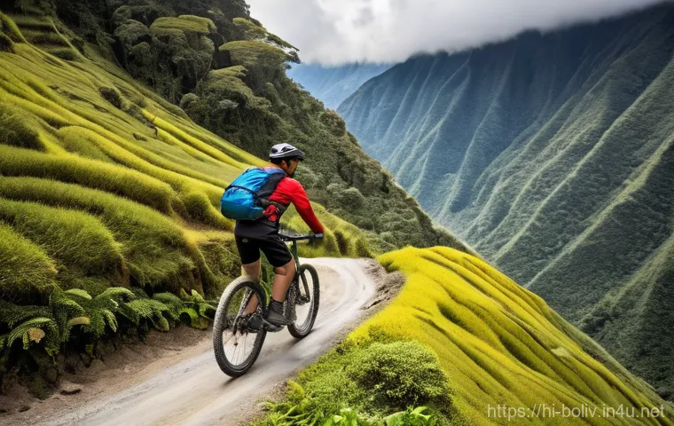 볼리비아 여행자 보험 필수 여부 - **Prompt:** A colorful, well-maintained Bolivian 'mini-bus' (colectivo) carefully navigates a windin... 볼리비아 여행자 보험 필수 여부 - **Prompt:** A colorful, well-maintained Bolivian 'mini-bus' (colectivo) carefully navigates a windin...
